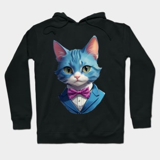 Fancy Cat with Bowtie no.8 Hoodie